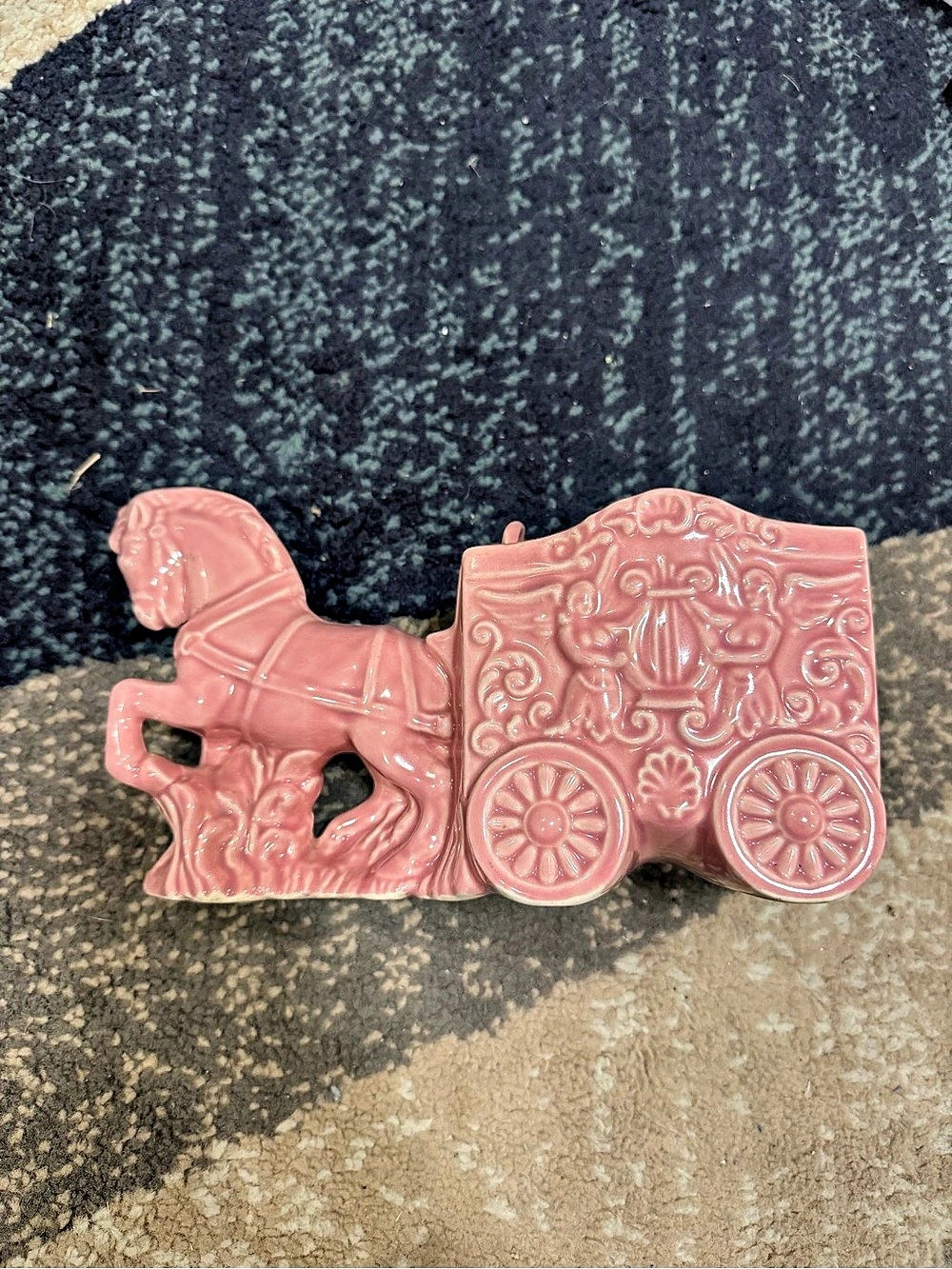 Pink Horse-Drawn Carriage planter